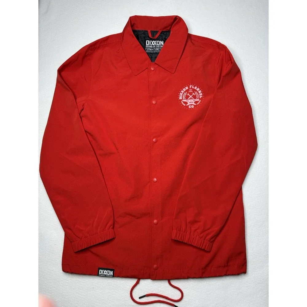 Dixxon Jacket Coaches Unite Men Med Red Windbreaker Coach Grunge Streetwear New